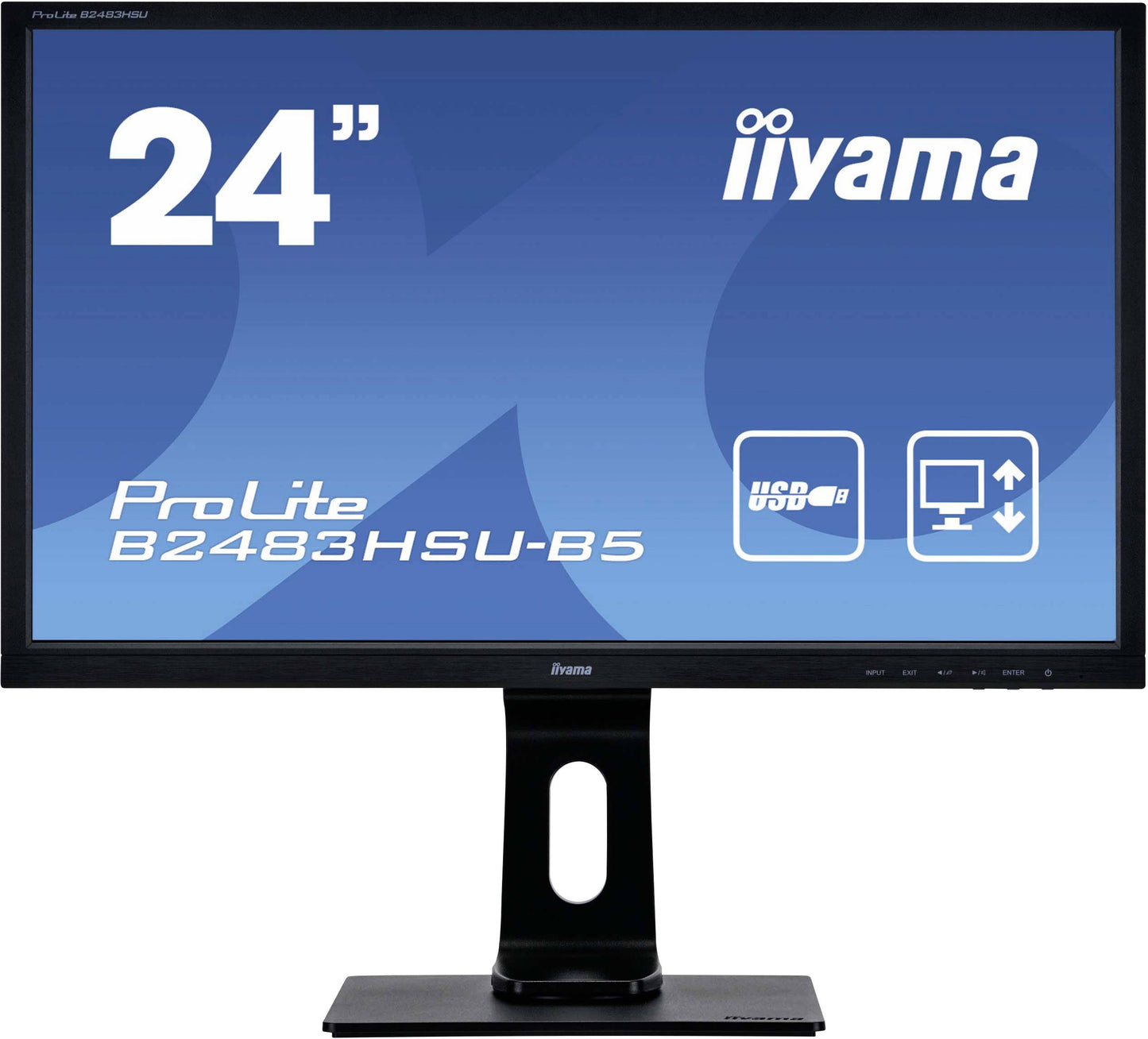 Iiyama B2483HSU-B5 LED 61 cm (24 inch) EEC E (A - G) 1920 x 1080 p Full HD 1 ms HDMI™, VGA, DisplayPort TN LED Monitor - Premium from WyBiTs Solution - Just $149.99! Shop now at WyBiTs Solution